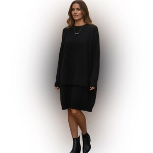 J. CREW Women’s Black Wool Blend Long Sleeve Dress